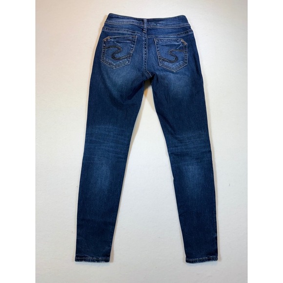 Silver Jeans Co. Suki Skinny Dark Wash Denim Jeans Womens 26X29 - Picture 2 of 5